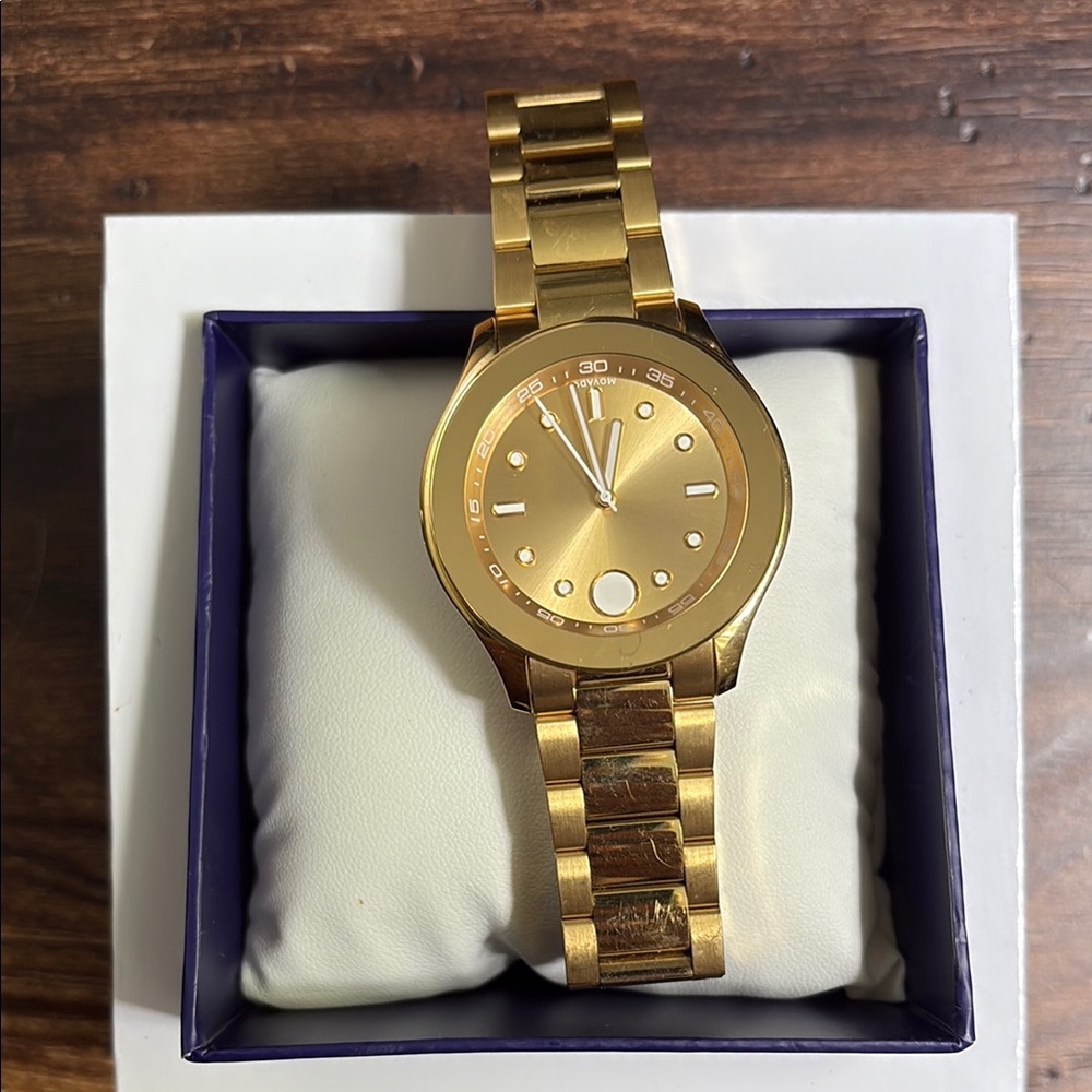 Movado Gold Watch Elegant Timeless Accessory